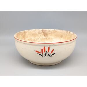 Sears Roebuck Vintage White Cat Tail Pattern Refrigerator Nesting 8.75" Bowl